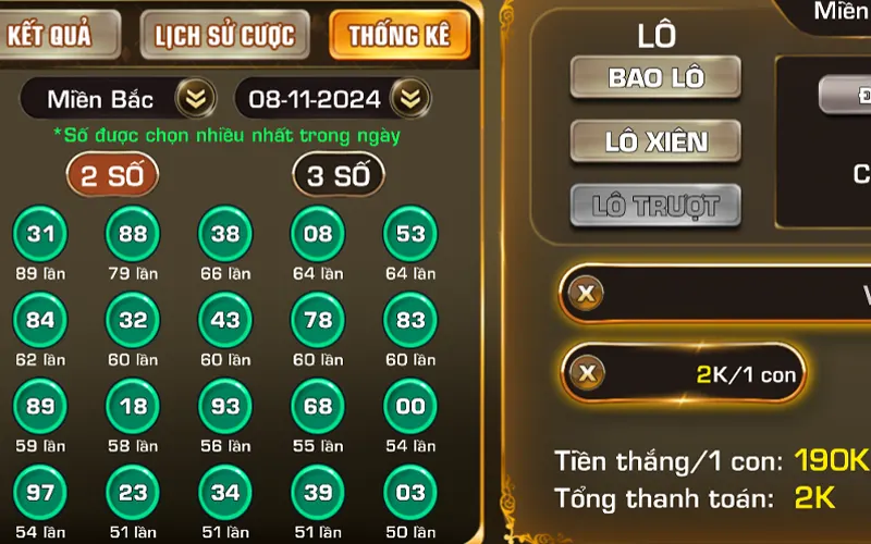 Cách tính tiền thưởng trong Lô đề iwin68