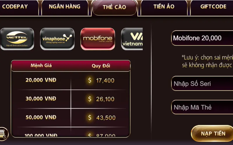 Hướng dẫn nạp tiền vào iwin68 bằng nhiều cách khác nhau